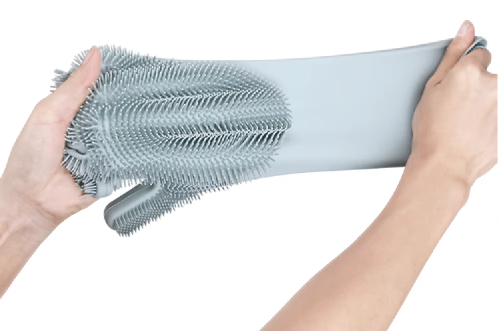 Silicone glove washing