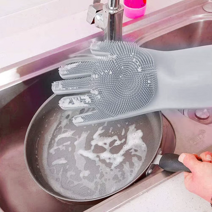 Silicone glove washing